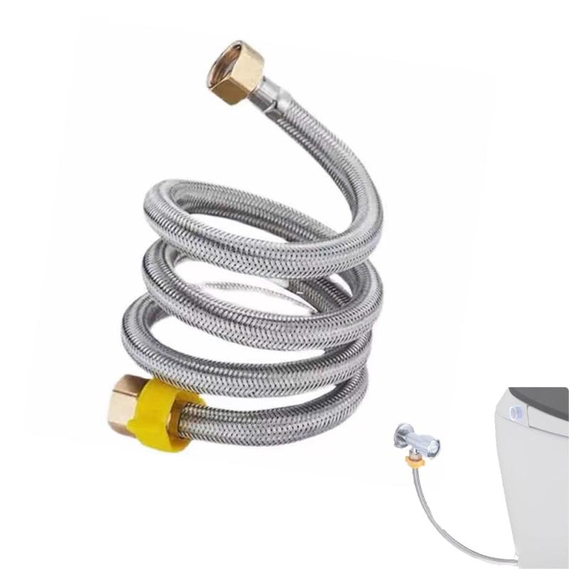 SHSHANLC ステンレス フレキシブルホース 蛇腹ホース 50cm フレキ管 水道 延長 接続用 G1/2ナット 蛇口 接続 水道管 トイレタンク 給水 配管用 一本入