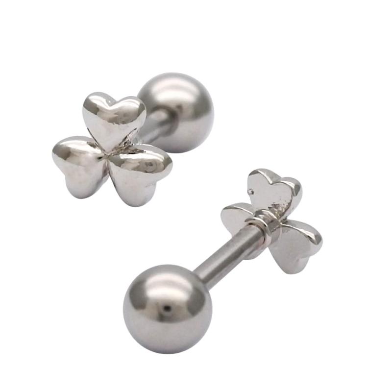 スパイシーリップス 14G 16G サージカルステンレス ボディピアス 軟骨ピアス 三つ葉 クローバー モチーフ へリックス 0539