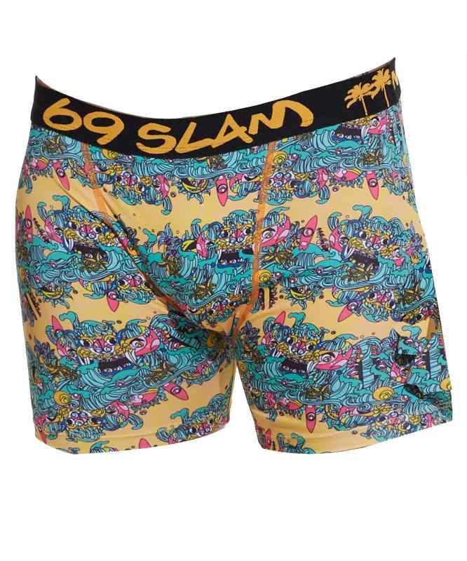 [§69　SLAM] [69SLAM(ロックスラム)] ボクサーパンツ メンズ ISLAND OF PARADISE 速乾 サーフパンツ インナー MBYISPーPO