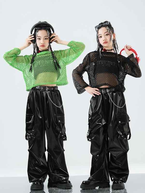 ダンス衣装 キッズ ジャズダンス ウェア セットアップ 女の子 チアダンス トップス へそ出し パンツ チアガール ヒップホップ 舞台 演出服 練習着 110cm 120cm 130cm 140cm 150cm 160cm 170cm 180cm