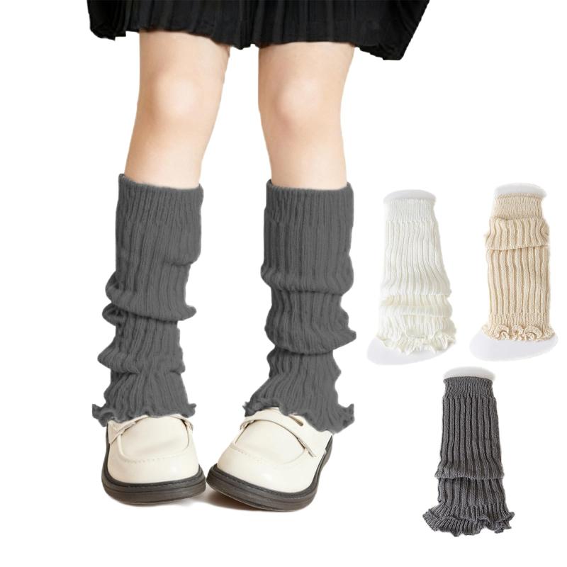 [KumoCase] レッグウォーマー キッズ 可愛い ネオンカラー ベビー ルーズソックス子供 女の子 運動会 蛍光 派手 ダンス衣装 暖かい 30cm 小学生 中学生