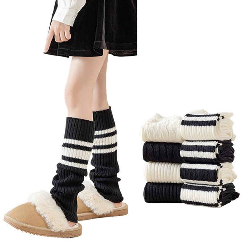 [Lettyhe] 子供 ガールズ カラフル レッグウォーマー ニット 女の子 レッスン リブ編み ネオンカラー ..