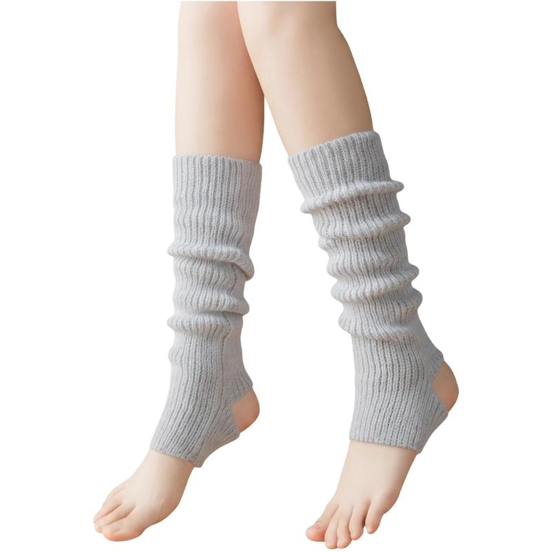 [BLOOPIC] レッグウォーマー レディース ふくらはぎ用ソックス 1足 可愛い靴下 足元が冷えな 軽やかな着心地 伸縮性 厚手 ニットレッグウォーマー 冷え対策