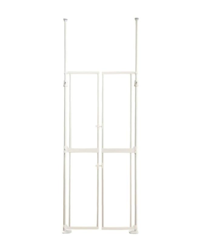 Wanyanya（わにゃにゃ）猫 脱走防止ゲート にゃんドア 透明パネル ハイタイプ 突っ張り式 高さ190cm 両開き 扉付き バリアフリー 猫用 ペットゲート