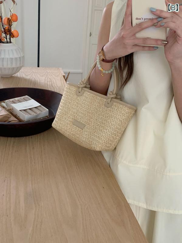 かごバッグ レディース 春夏 草編み 2way トートバッグ ショルダーバッグ リゾート ビーチ 海水浴 浴衣 おしゃれ かわいい ブラウン ベージュ 3