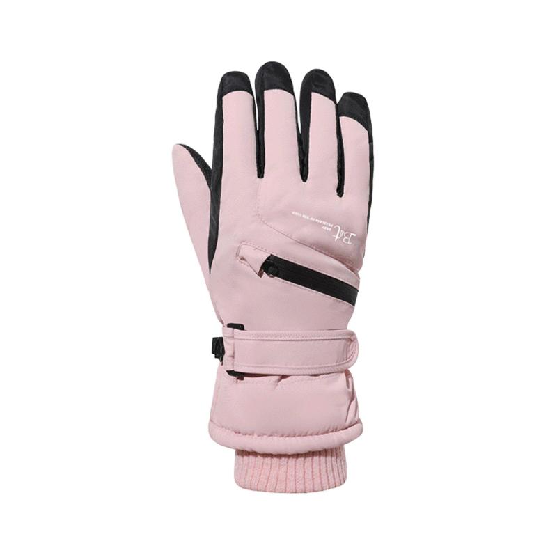 HASECIAL レディース グローブ 手袋 タッチパネル対応 冬 スキー スノボ 防風 アウトドア 登山 サイクリング バイク 調整ベルト付き