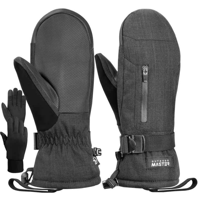 [OutdoorMaster] スキーグローブ 防寒グローブ スポーツグローブ スノーグローブ アウトドアグローブ 手袋 レディース メンズ 冬用 防風防寒 撥水加工 滑り止め 紛失防止 保温 厚手 通気性 クラ