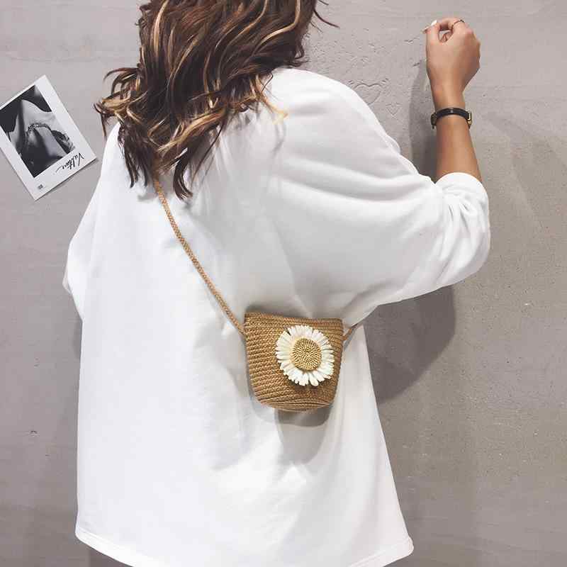 Tote Bag Type - かごバッグ レディース ハンドバッグ ショルダーバッグ 藤編み バケットバッグ ビーチ リゾート 編み込み ミニバッグ 花柄 ナチュラル かわいい おしゃれ