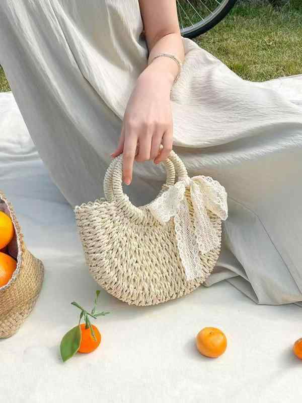 Tote Bag Type - かごバッグ レディース 春夏 草編みバッグ ハンドバッグ ショルダーバッグ バケツ型 大容量 リゾート 旅行 普段使い