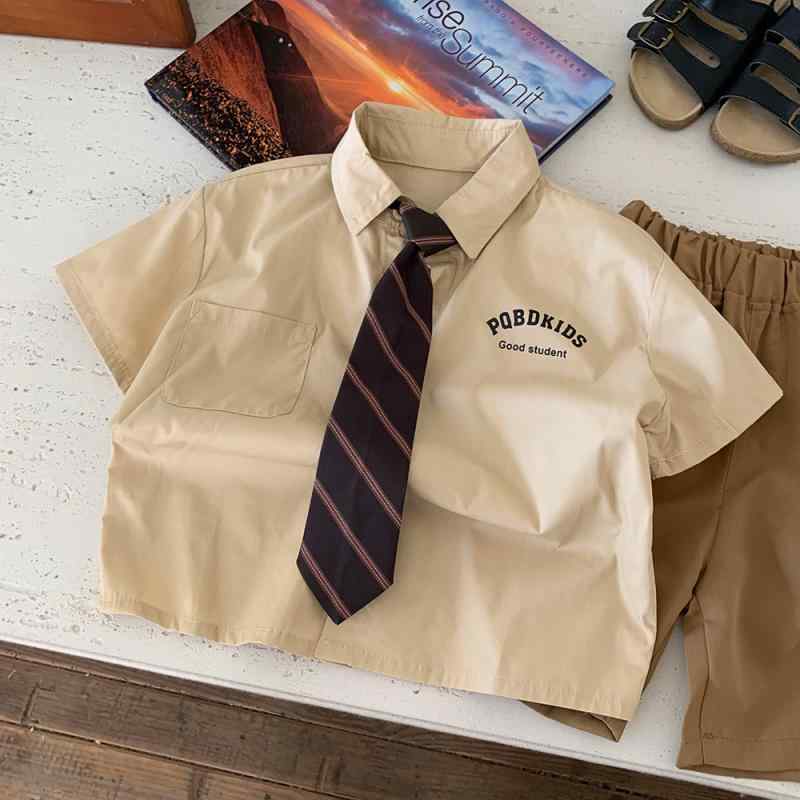 キッズ 半袖シャツ & パンツ 上下セット 2点セット 子供服 フォーマル 男の子 紳士風 チェック柄 薄手 おしゃれ かわいい カッコいい 結婚式 発表会 入園式 卒園式 入学式 七五三 お宮参り 法事 春夏