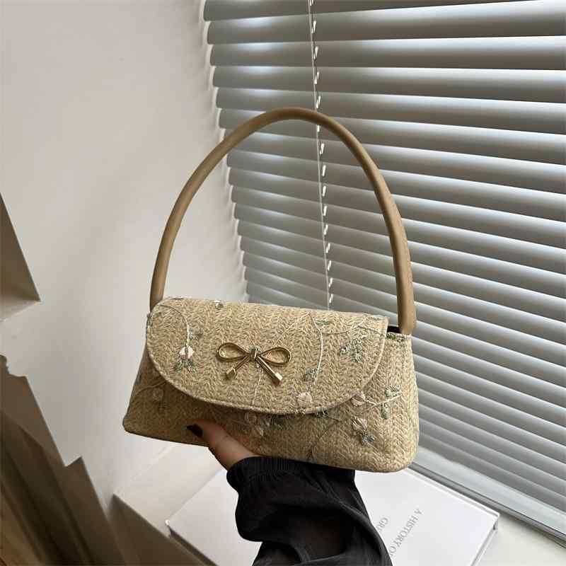かごバッグ レディース ショルダーバッグ ハンドバッグ カゴバッグ 草編み レース 編み込み 斜めがけ バッグ 鞄 通勤 普段使い 横型