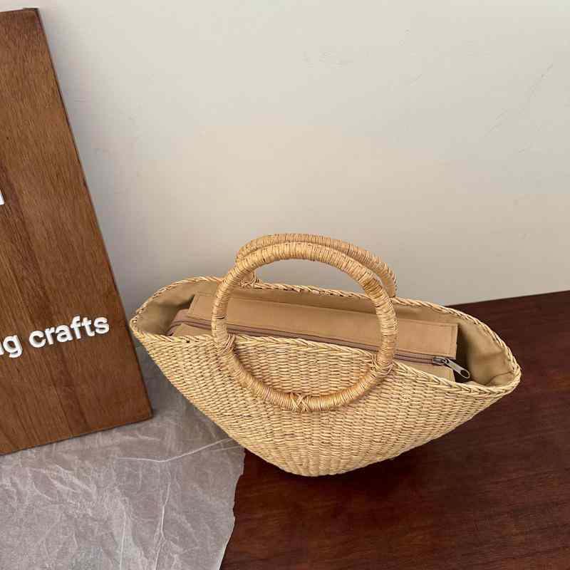 かごバッグ レディース トートバッグ ストリート 海辺 ビーチ リゾート ハンドバッグ 黄麻 編み込み 帆布 カジュアル スマホ袋 春夏