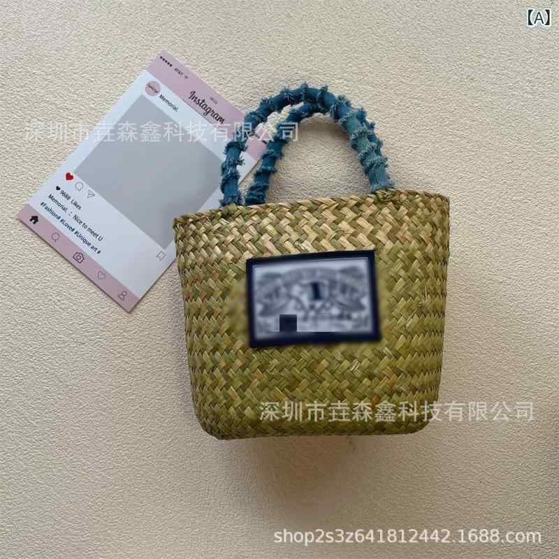 かごバッグ レディース 草編み 手提げ 鞄 春夏 ビーチ リゾート 旅行 水桶型 ナチュラル イエロー