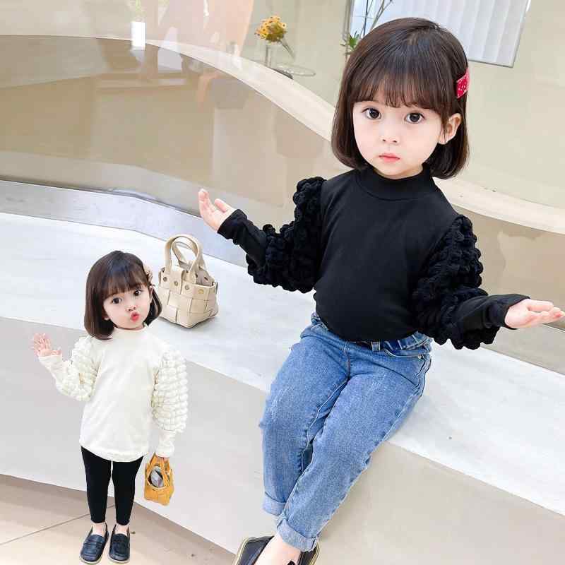 Other - Tシャツ 子供服 女の子 長袖Tシャツ 秋冬 トップス カットソー 綿100% 無地 パフスリーブ 90cm 100cm 110cm 120cm 130cm 140cm 150cm
