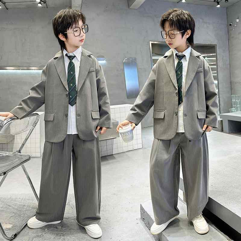 スーツ キッズ 男の子 フォーマル 春秋 子供用 上下セット おしゃれ ジャケット パンツ 2点 セットアップ カジュアル 長袖 ボーイズ 発表会 卒園式 入学式