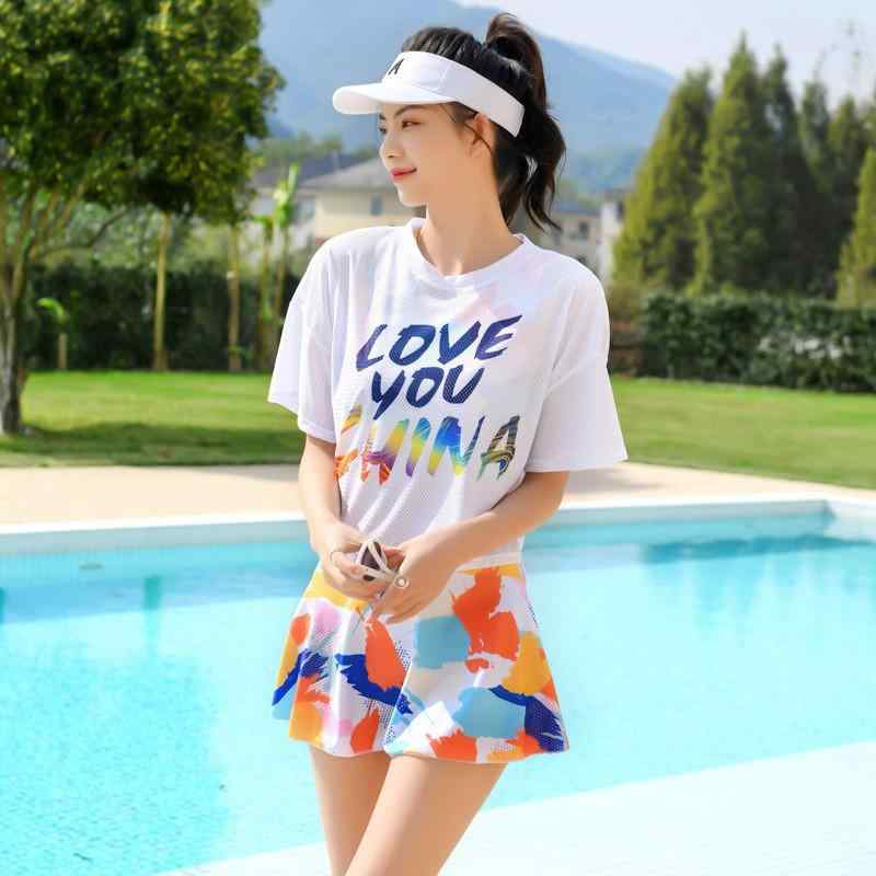 水着 レディース 大きいサイズ 体型カバー ビキニ 3点セット セパレート スポーツ 練習用 温泉 海水浴 かわいい