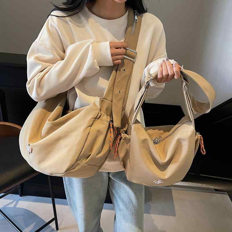 ショルダーバッグ レディース 春夏 帆布 大容量 普段使い 通勤用 無地 斜めがけ 鞄 カジュアル