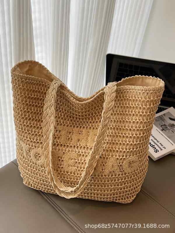 Tote Bag Type - かごバッグ レディース 草編み トートバッグ ビーチバッグ サマーバッグ カジュアル 旅行 軽量 大容量
