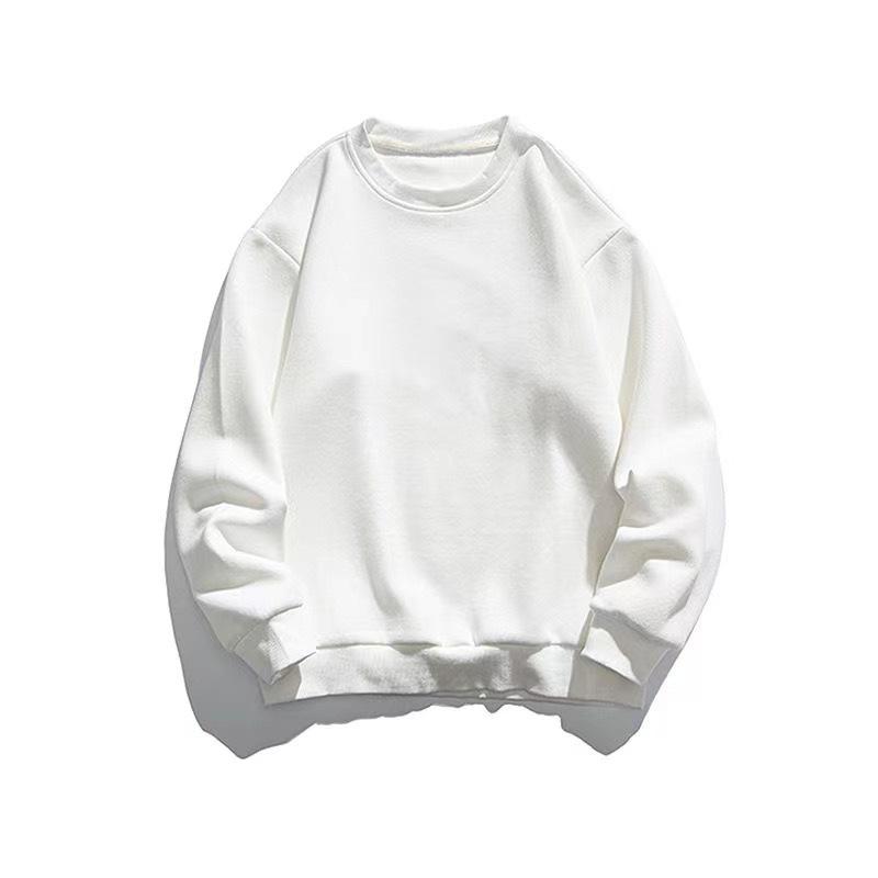 メンズ スウェット トップス 綿素材 長袖 丸首 無帽 シンプル デザイン ゆったり シルエット 春秋 シーズン 運動 向き ユニセックス スタイル 白色 ブラック ベージュ系 ワインレッド ネイビー カラー展開