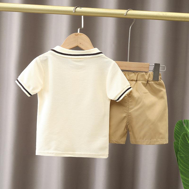 キッズ 男の子 ベビー 夏 綿 短袖 Tシャツ ショーツ セット 薄手 柔軟 接触冷感 吸湿速乾 通気性 かわいい プリント 柄 ポケット 付き 短パン 普段使い 遊び着 軽量 伸縮性 80cm 90cm 100cm 110cm 120cm