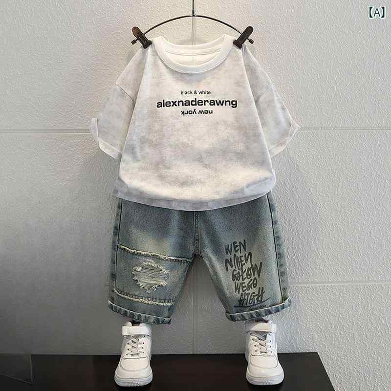 乐天商城 - キッズ 男の子 春夏 セットアップ トップス 短袖 半袖 シャツ ポロシャツ ソフト コットン 混紡 素材 軽量 薄手 普通厚 柔軟 加工 夏服 子供服 3-8歳 100-140cm 対応 身長調整 可能 白色 ブラック カラー 選択 セット 2点 短パ