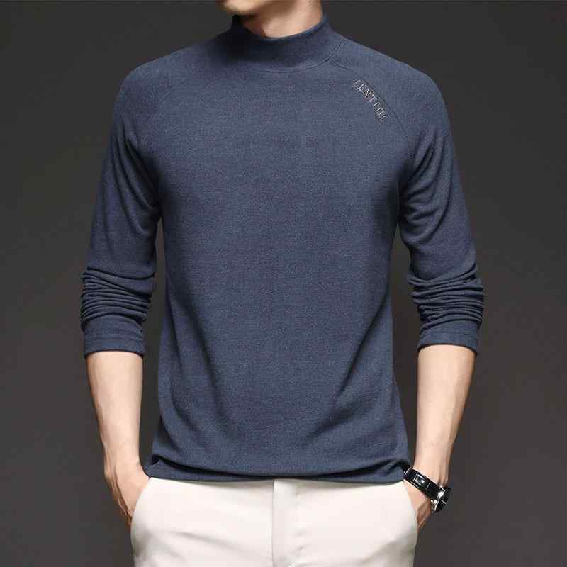 ・カテゴリ: Tシャツ・スタイル: 韓版・主な素材: 粘繊67.2%・柄: 無地・版型: スリムフィット・袖丈: 長袖・ネックライン: ハイネック・厚み: 加厚・カラー展開: ブラック、ダークグレー、キャラメル、ブルーグレー、コーヒー・サイズ展開: M、L、XXL、XXXL、XXXXL