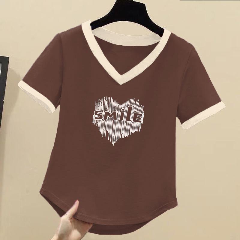 ・カテゴリ: Tシャツ・スタイル: 通勤風・主な素材: 綿95%以上・柄: 幾何プリント・袖丈: 短袖・版型: 標準・衣丈: 標準(50-65cm)・ネックライン: Vネック・袖型: 標準袖・流行要素: 彩画・カラー展開: ブラック、ワインレッド、パープル、ブラウン・サイズ展開: M、L、XL、2XL、3XL、4XL