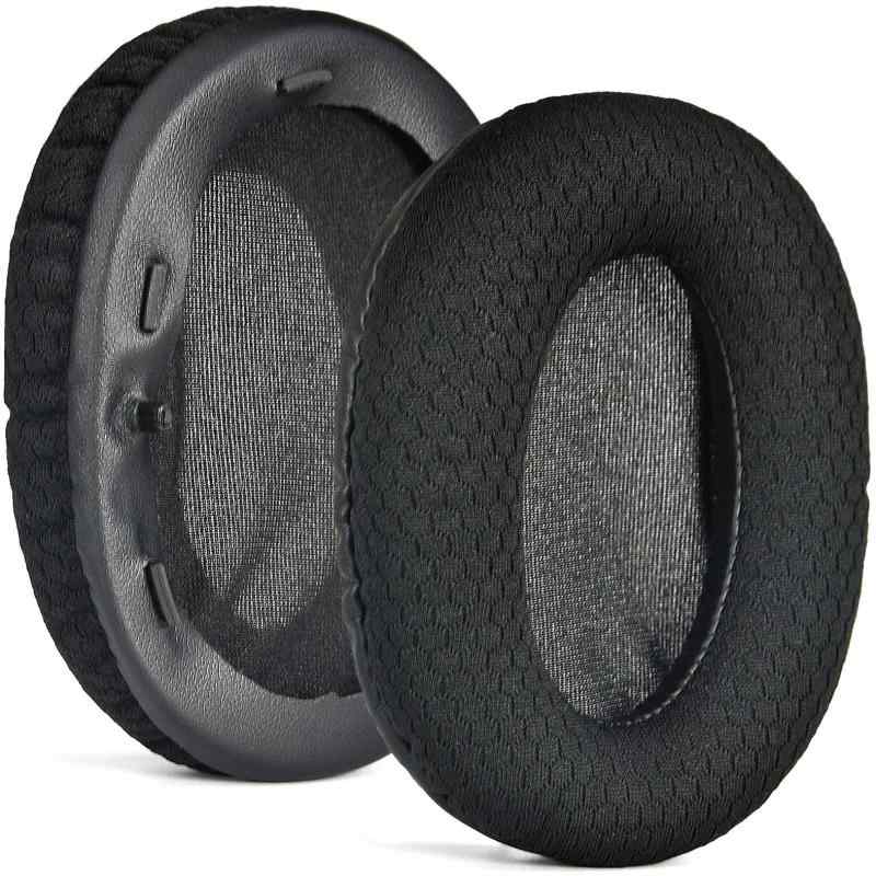 Levigo メッシュ生地 ヘッドホン交換用イヤーパッド Razer Opus X対応 ヘッドセット修理パーツ ノイズを遮断 メモリスポンジ 交換用イヤーマフ