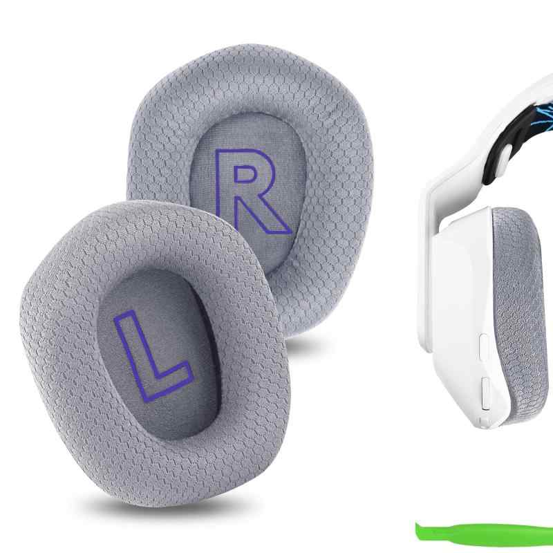 Geekria イヤーパッド Comfort 互換性 パッド ロジクール Logitech G733, G535, G335 ヘッドホンに対応 イヤパッド/イヤークッション/イヤーカップ (メッシュファブリック/グレー)