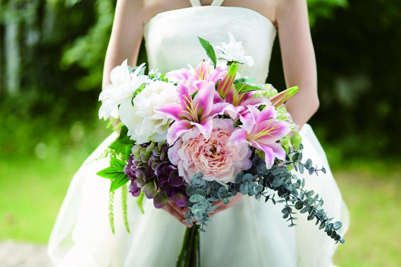 SGワンダーゾーン ワイヤーブーケスタンド ホワイト 白 幅 約12×奥行 約14×高さ 約20cm KA515532-00W