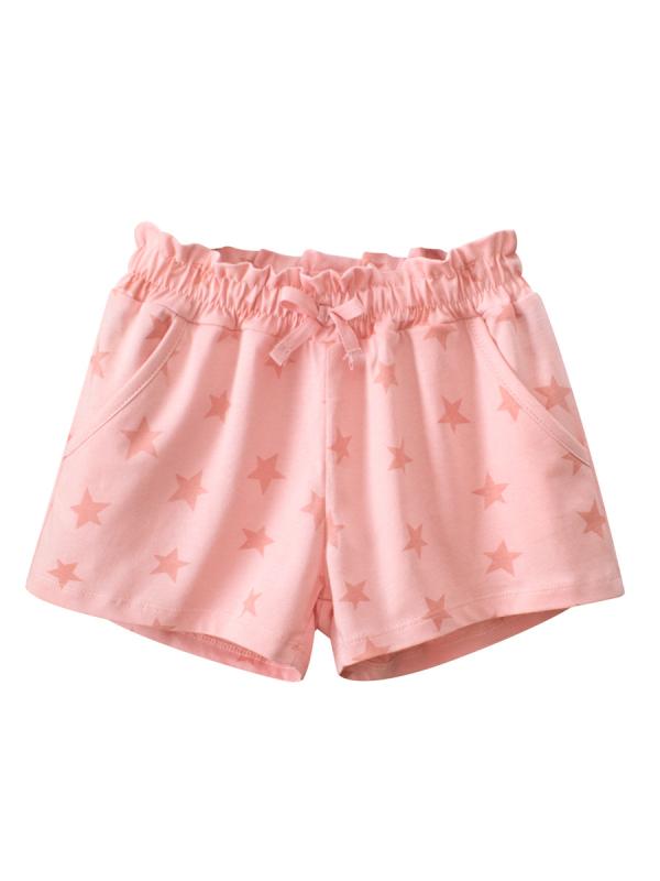 女の子 子供 短パン 女児用 夏用 コットン 100% ピンク かわいい カードプリント 高腰 伸縮性 柔らかい 肌触り 軽量 吸湿速乾 90cm 100cm 110cm 120cm 130cm 140cm 3〜8歳 中小童 韓国スタイル カジュアル ス