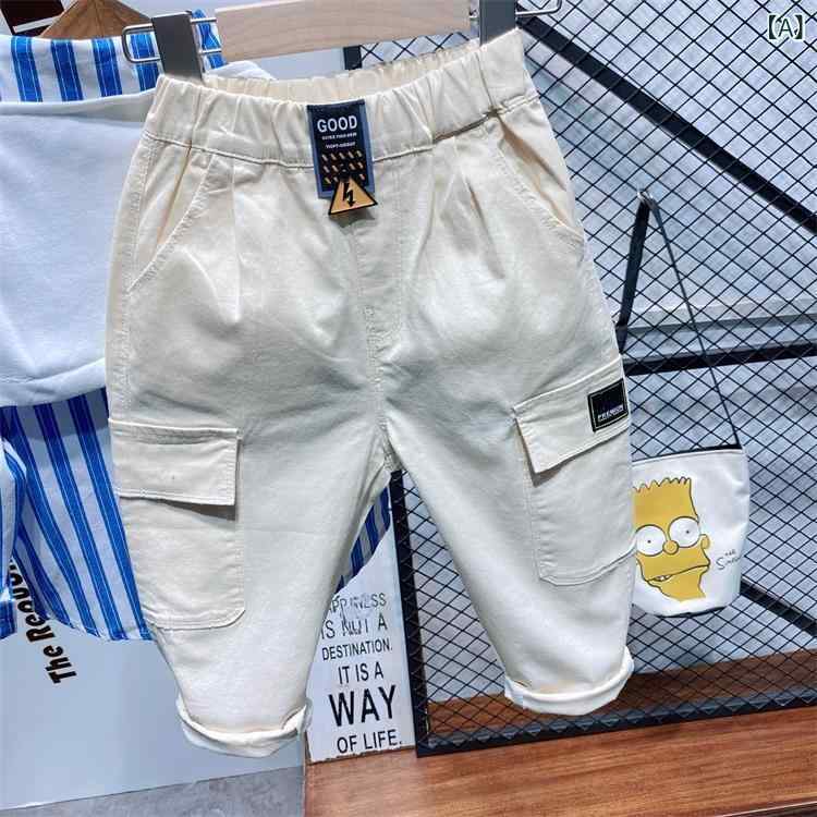 キッズ 長袖 シャツ トップス 綿 素材 条紋 柄 秋冬 シーズン ゆったり シルエット 長袖 シャツ ブラック 工装 長ズボン セット ベビー 子供 男の子 女の子 中性 ユニセックス 3〜8歳 対応 100〜140cm サイズ 快適 肌触り 日常 遊