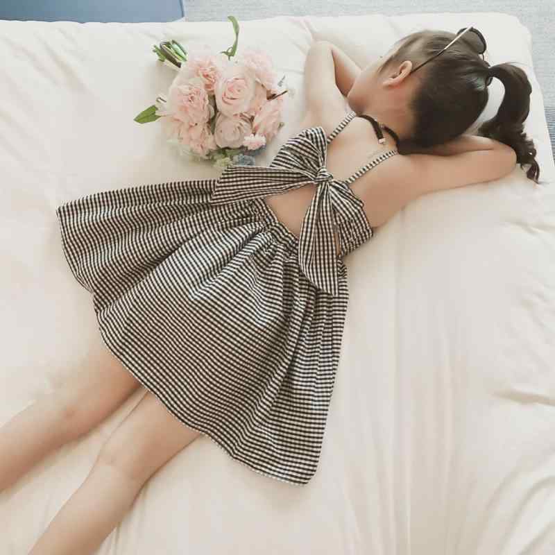女児 ワンピース 夏用 吊り帯 コットン 100% 中大童 プリンセス デザイン Aライン スカート 赤 黒 柔らかい生地 薄手 通気性 かわいい 格子柄 韓国風 普段使い 子供服 女の子 8歳以上 軽量 吸湿速乾 夏服 トップス 連衣裙 スカート コッ