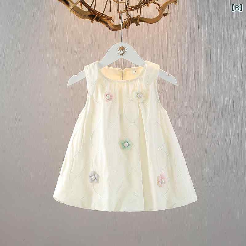 女児 ワンピース 夏用 女の子 子供服 ベビー 無袖 背心スカート Aライン スカート ...