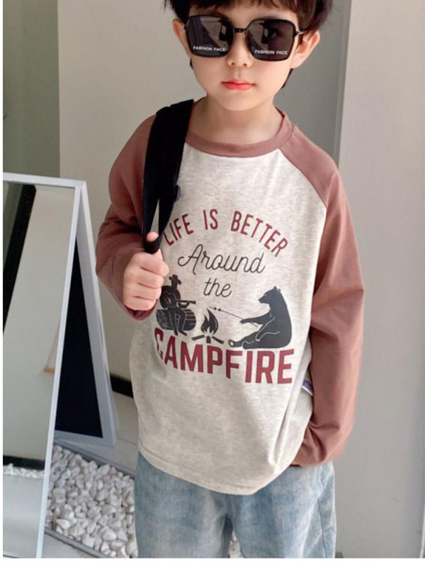 ・カテゴリ: 童Tシャツ・スタイル: 韓版・主な素材: 綿95%・袖丈: 長袖・ネックライン: 丸首・柄: 卡通・要素: 拼色・機能: 打底・カラー展開: 紅字母W、滑板少年、人+熊野炊、星球字母、健身運動員、滑板小狗、レーサー・サイズ展開: 100、110、120、130、140、150、160