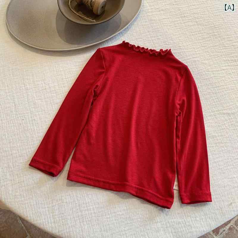 女児 インナー トップス 女の子 長袖 Tシャツ 綿素材 柔軟 接触冷感 純色 かわいい...