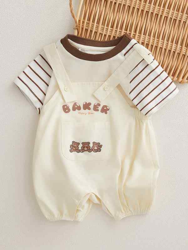 ベビー キッズ 男の子 女の子 純綿 薄手 夏服 セット トップス 短袖 短パン 柔らかい 肌触り 良い ユニセックス 韓風 スタイル 1〜3歳 80〜100cm 米色 ライト ベージュ 吸湿 速乾 機能 接触冷感 素材 安全 Aクラス 通年 対応 可能