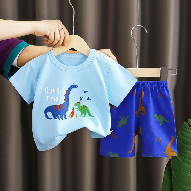 キッズ 男の子 女の子 短袖 Tシャツ 短パン セット 綿100% 夏服 かわいい 動物プリ...
