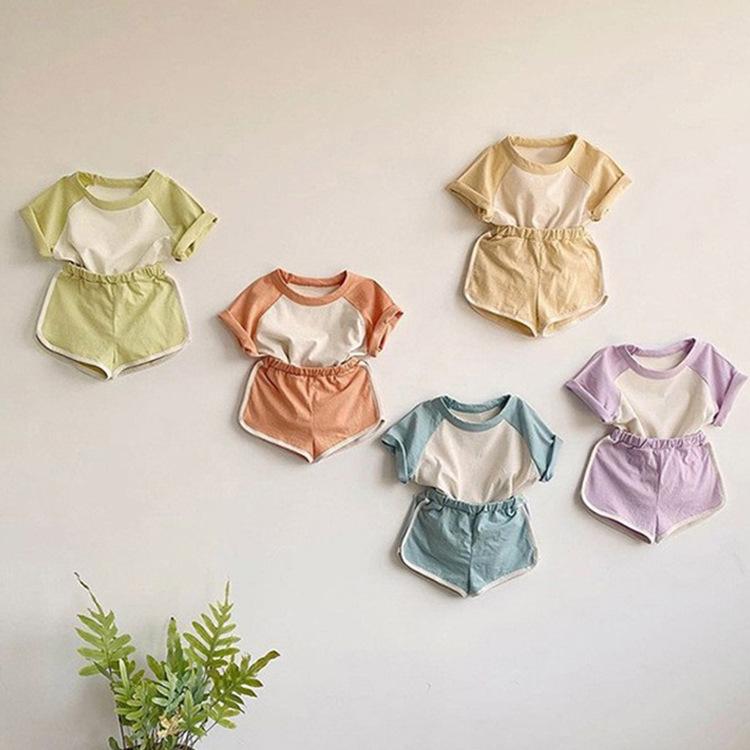 子供服 ベビー 男女兼用 夏用 短袖 Tシャツ 短パン セット 綿素材 柔らかい 薄手 ...