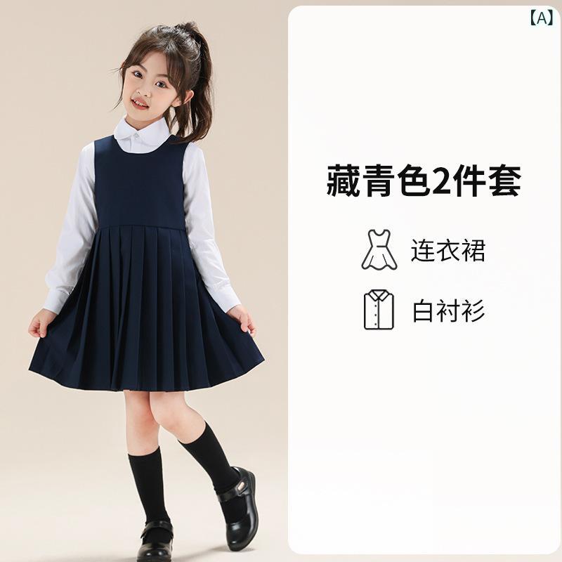 ・適用性別: 女・スタイル: 学院・セット内容: 3点セット・袖丈: 長袖・フード: なし・生地加工: 柔軟加工・厚み: 普通・柄: 無地・主素材: ポリエステル79%・クロージャースタイル: プルオーバー・カラー展開: ネイビー、グレー、カーキ、ブラック・サイズ展開: 110、120、130、140、150、160、170、180・対象年齢: 3〜8歳・対象身長: 100〜140cm