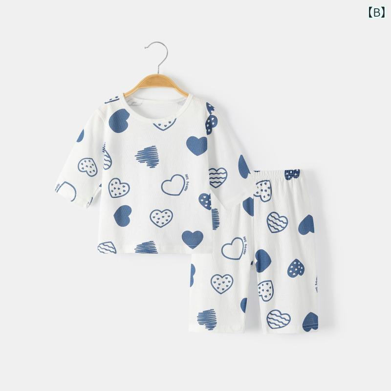 ベビー セットアップ 夏用 薄手 エアコン服 赤ちゃん かわいい キャラクターデザイ...