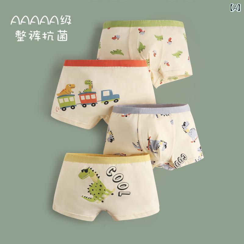 男児用 綿 内裤 抗菌 平角パンツ 子供 ベビー 四角パンツ かわいい 恐龍 恐竜 小火车 列車 熊 テディベア 小狐狸 狐 小自動車 車 緑 緑色 小熊 熊 綿素材 肌触り良い 伸縮性 通気性 吸湿速乾 春夏 春 日常使い 室内着 安全 A級 無骨 四