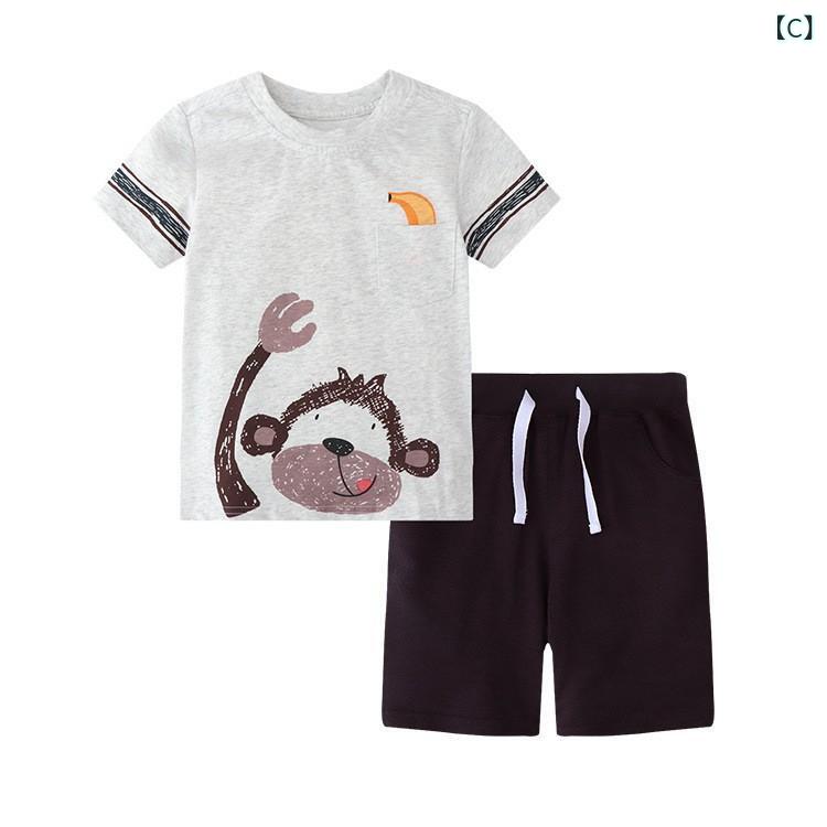 男の子 子供 キッズ 夏 春夏 短袖 Tシャツ トップス セット 短パン 薄手 綿 100% ...