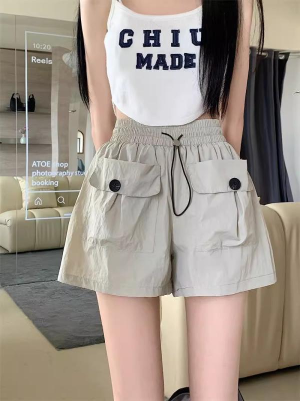 Rakuten - キッズ ショートパンツ 高腰 ストレート ワイドレッグ ユニセックス 中大童 夏用 涤綿 柔軟 接触冷感 軽量 吸湿速乾 ポケット付き ポケット 運動風 黒 グレー ピグ グレー 120cm 130cm 140cm 150cm 160cm 170cm
