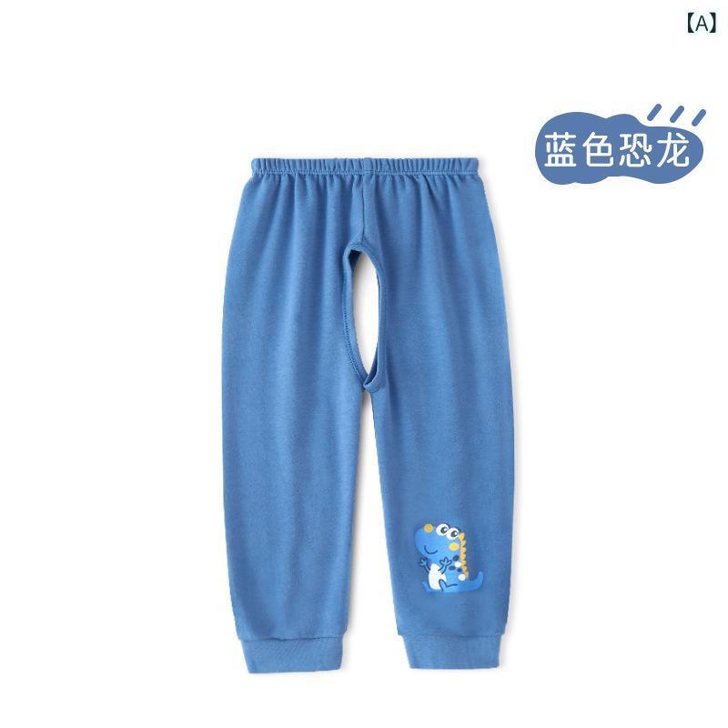 ベビー 開きパンツ 春夏 純棉 子供 長ズボン 男の子 女の子 通年 柔軟 素材 コットン 100% 安全 A級 基本 スタイル ミッドライズ ゴム ウエスト ユニセックス 1-3歳 80-120cm 対応 牛仔ブルー 深青 グレー ストライプ チェック