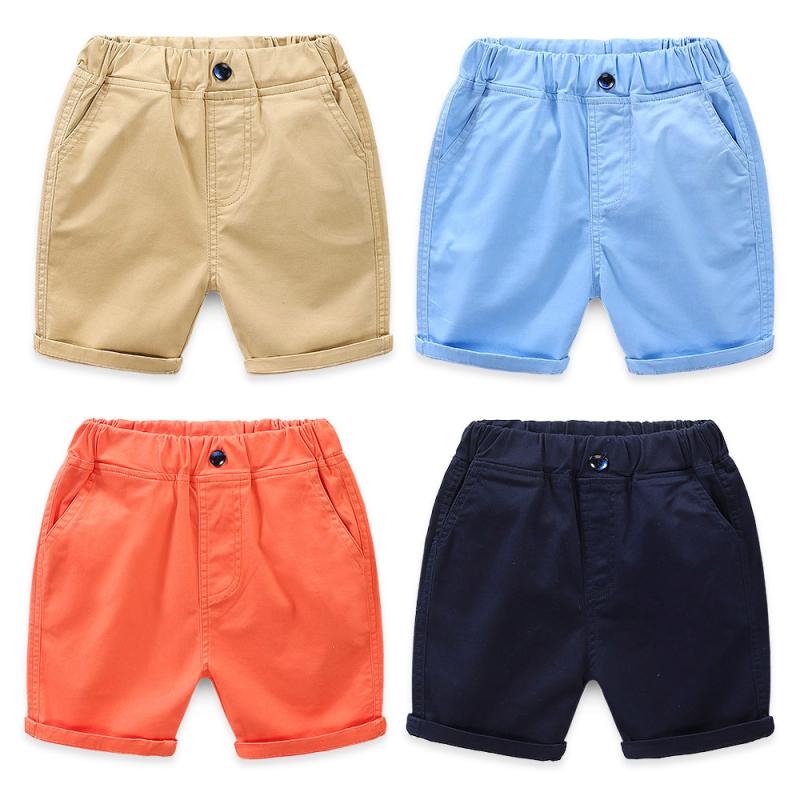 男児用 ショートパンツ キッズ 夏 綿 短パン 純色 5分丈 休闲 薄手 柔らかい 生地 中腰 ゴム腰 潮 ベビー 男の子 沙滩用 通気性 軽量 90cm 100cm 110cm 120cm 130cm 140cm ベージュ オレンジ ブルー ネイビー