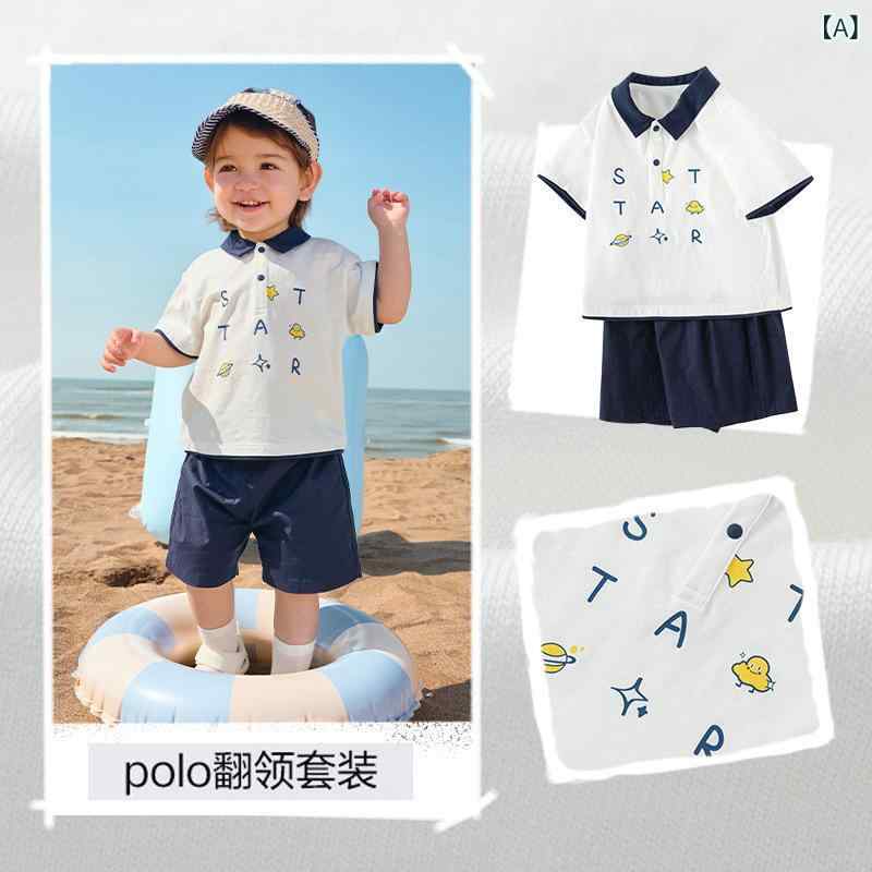 ・カテゴリ: 童セットアップ・スタイル: 韓国風・セット内容: 2点セット・対象年齢: 1〜3歳・袖丈: 短袖・フード: なし・パンツ丈: ショートパンツ・厚み: 普通・柄: 無地、アルファベット・主な要素: スポーツ、セットアップ、田園、アルファベット・主な素材: 綿100%・トップス形状: プルオーバー・カラー展開: ホワイト、ネイビー・身長展開: 80cm、90cm、100cm、110cm、120cm