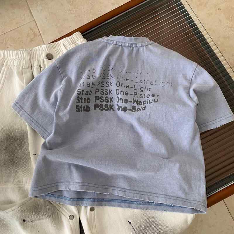 ・カテゴリ: 童Tシャツ・スタイル: 基礎・袖丈: 短袖・主な素材: 精梳棉95%・ネックライン: 圆领・柄: 字母・カラー展開: 藍色・サイズ展開: 100cm,110cm,120cm,130cm,140cm,150cm・機能: 吸湿排汗