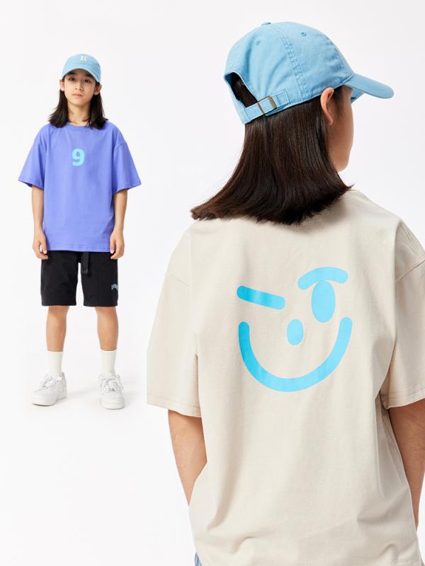 キッズ Tシャツ 男の子 女の子 半袖 トップス 綿 100% 吸湿速乾 丸首 ゆったり デザイン カジュアル 春夏 カラフル 紫 ベージュ 子供服 ユニセックス 柔らかい 日常使い 遊び着 運動向け 短袖 親子 おしゃれ シンプル インナー