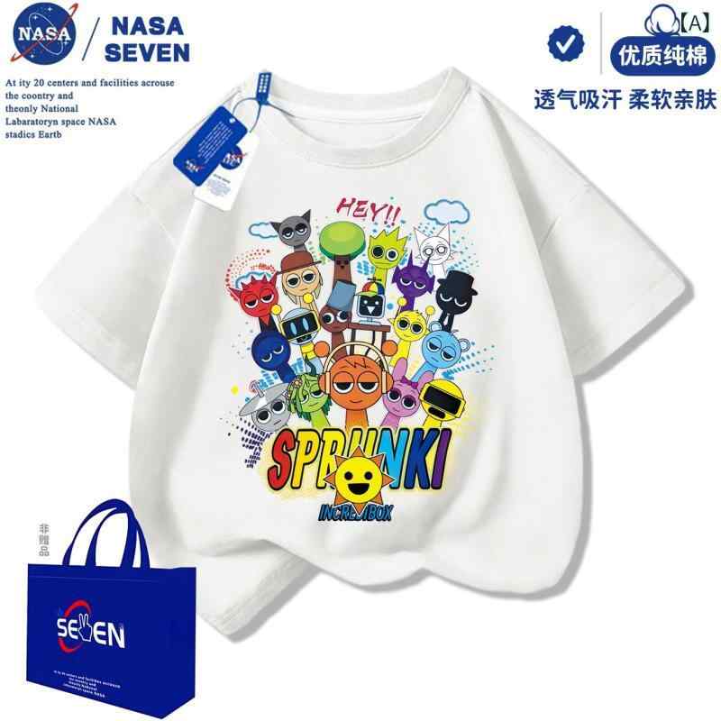 ・スタイル: カジュアル・袖丈: 短袖・主な素材: 綿100%・ネックライン: クルーネック・柄: 卡通・カラー展開: 白T,黒T,藍T,粉T,紅T・サイズ展開: 91,100,109,118,128,137,146,S,M,L,XL,2XL,3XL,4XL
